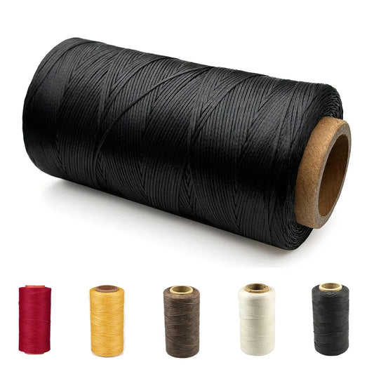 150D Leather Flat Waxed Thread Cord 260 Meters 1mm High Quality Durable 5 Colors for DIY Handicraft Tool Hand Stitching Threads