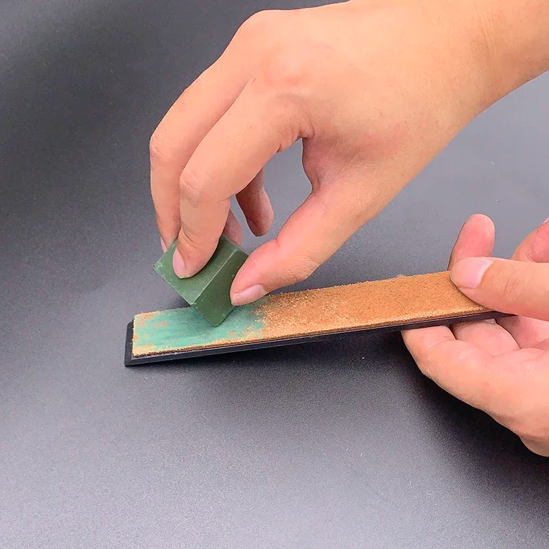 leather article scissor polishing tool Leather set Honing Strop knife cutter cowhide Strop Polish belt grinding Sharpening wax