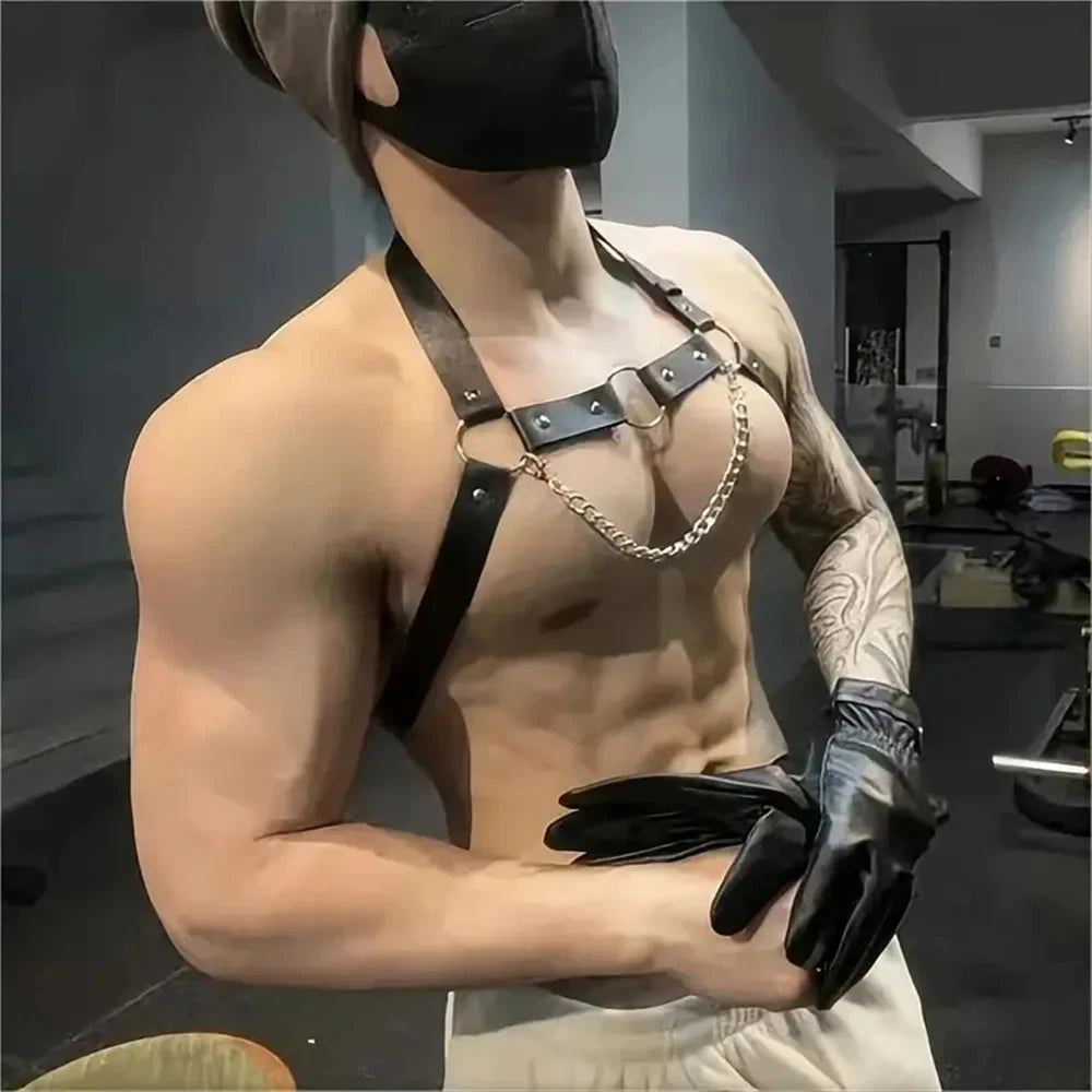 Men's Leather Straps Adjustable for Daily BDSM Accessories Sexy and Charming Clothing Accessories Holiday Party Matching