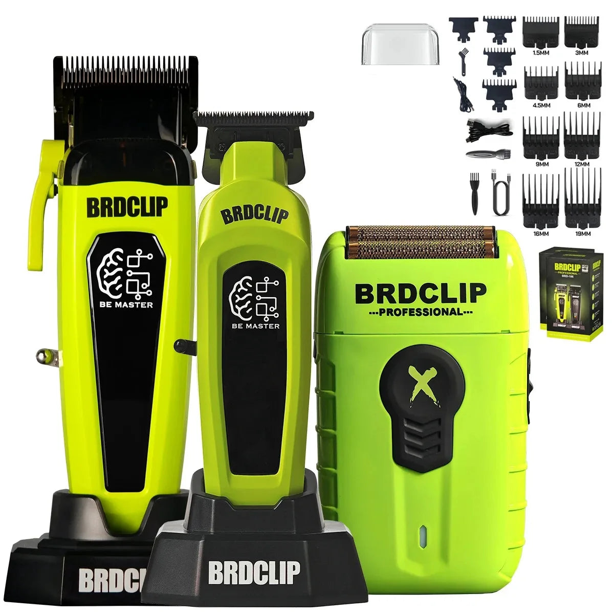 BRD 106 107 609 BRDCLIP Professional Electric Hair Clipper Hair Trimmer DLC Blade with Base 7500RPM 8000RPM 7000RPM Barber Set