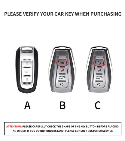 Leather Car Remote Key Case Accessories For Geely Emgrand 7 GX3 Atlas GS NL3 Gili EX7 GT Monjaro Boyue L PREFACE HAOYUE L ICON