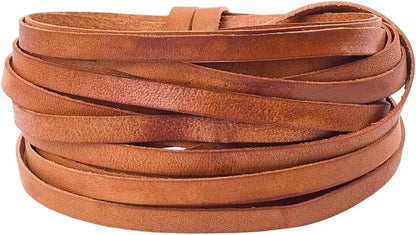 5mx6mmx1mm Real Leather Craft Lace Strips Peru String Flat Braiding Thread Rope for Jewelry Making Braiding Bracelets Key Chains