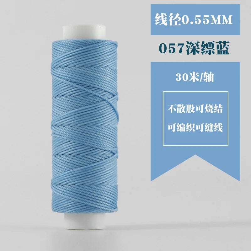 0.55mm Leather Waxed Sewing Thread For Hand Stitching Leather Cord DIY Bracelet Jewelry Making Round Waxed Line