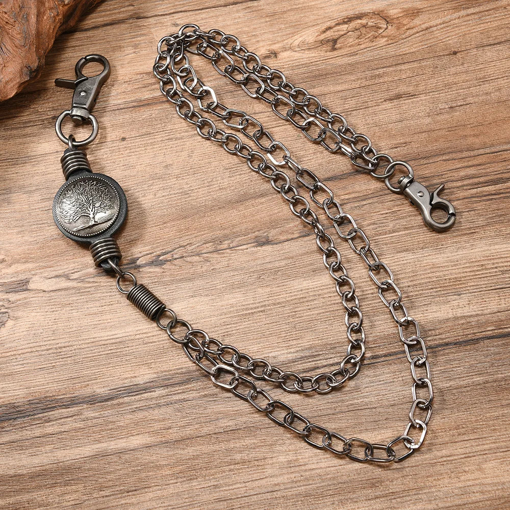 New European American Style Accessories Retro Men And Women Multi-layer Pants Trendy Hip Hop Ins Men's Waist Hanging Chain