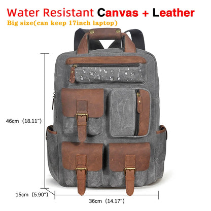 Men Original Leather Fashion Travel University College School Book Bag Designer Male Backpack Daypack Student Laptop Bag 1170