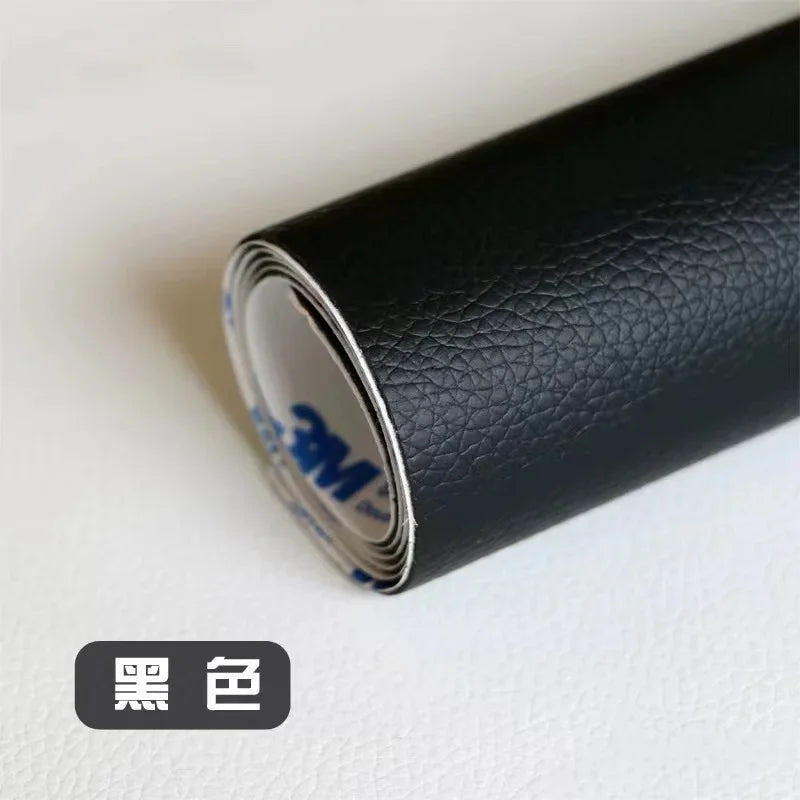 PU Artificial Faux Leather Self-adhesive Fabric for Upholstery Interior Car Seats Patches Bags Furniture Leatherette Fabrics