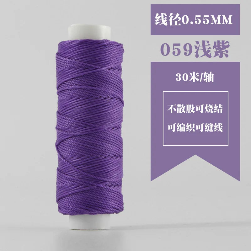 0.55mm Leather Waxed Sewing Thread For Hand Stitching Leather Cord DIY Bracelet Jewelry Making Round Waxed Line