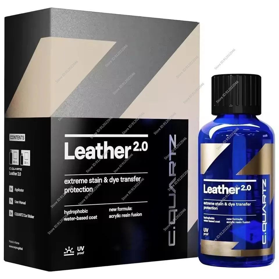 For CAR CQUARTZ Leather 2.0 Hydrophobic Oil Phobic Safe on Car Leather Resistance To UV Denim Dye Coloring Abrasion Stains