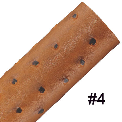 Plain Solid Ostrich Textured Embossed Faux Leather Fabric For Handbag Bag Decoration Textile Craft DIY CN461