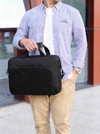 15Inch 17 In Laptop Bag Business Portable Nylon Computer Handbags Laptop Shoulder Handbag Zipper Shoulder Simple Style