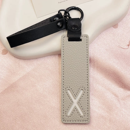 Accessory Display Hook Making Supplies Key Ring Pendant Keychain Accessories Keyring Holder Charm Gift 26 Letters Leather