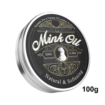 100g Cleaning Supplies Moisturizing Mink Oil For Leather Mink Oil Leather Conditioner All-Natural Paste For Shoes Clothing Bags