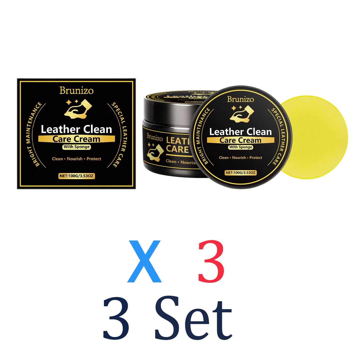 Premium Leather Cleaning Cream Car Interior Care Balm Professional Leather Restorer Universal Sofa Cleaner Waterproof Protection