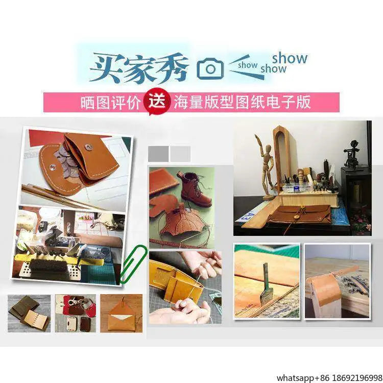 [Professional Edition] Handmade Leather Goods DIY Tool Set Hand Sewn Leather Art Leather Tools Homemade Wallet Bag Production