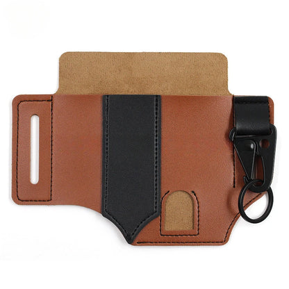 Leather Sheath for Leatherman Multitool Sheath EDC Pocket Organizer with Key Holder for Belt and Flashlight Camping Outdoor Tool