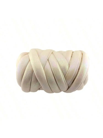 500g Thick Super Bulky Chunky Imitation Metal Leather Yarn for DIY Knitting Crocheting Thread Yarn for Handmade Bags Shoes Craft