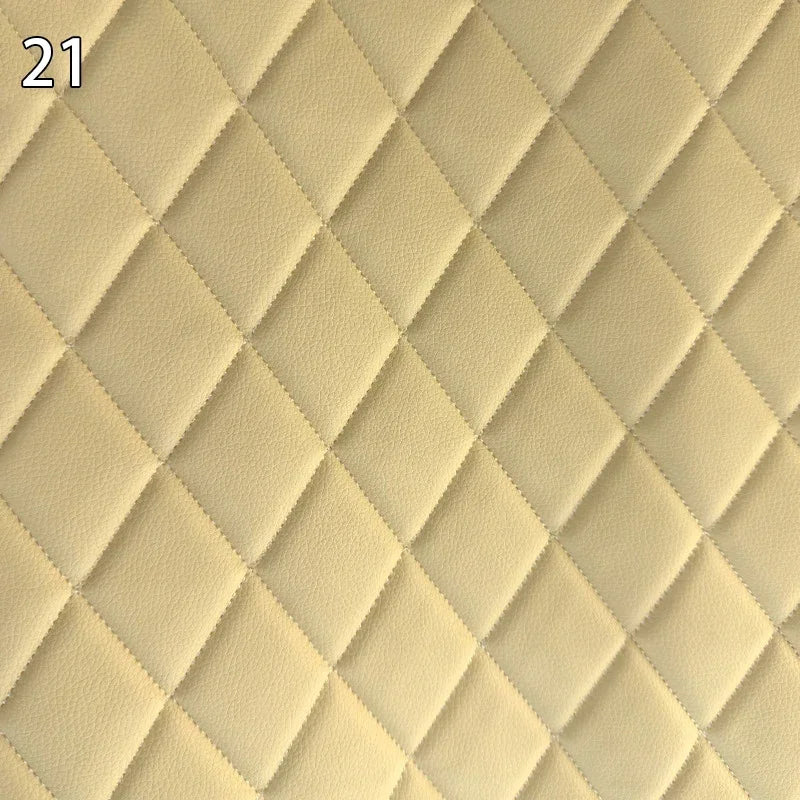 100x158cm Faux Leather Fabric Foam Quilted Padded for Car Interior Seat Cover Sofa Cushion Wear Resistant DIY