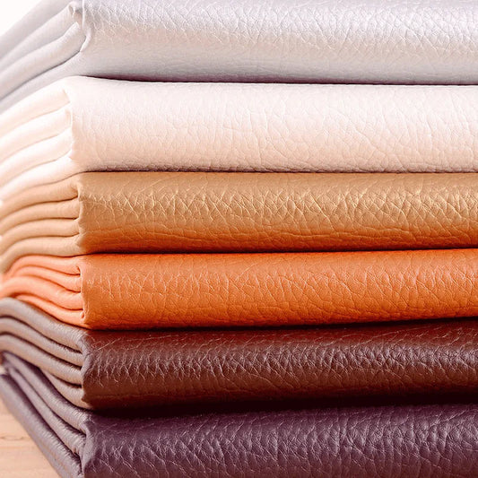 PU Litchi Grain Leather Fabric Waterproof Faux Leather Upholstery Material for Headboard Sofa Furniture DIY Craft