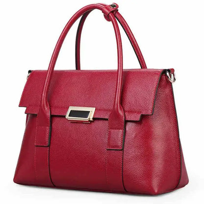 2025 New Genuine Leather Briefcase Women Handbags Large Capacity Ladies Fashion Cowhide Shoulder Messenger Bags Portable