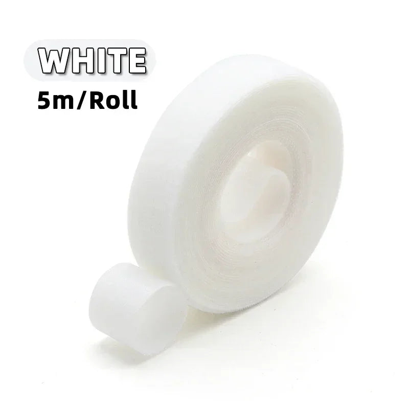 5m/roll Cable Ties Reusable Loop Bundle Self Adhesive Fastener Clip Wire Holder Management DIY Accessories Nylon Strap Organizer