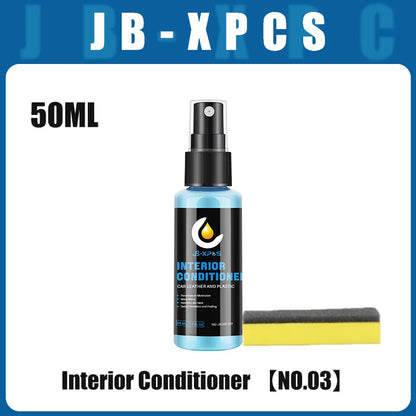 Plastic Leather Restorer Interior Trim Conditioner Polish Shine Cleaner Restore New Black Color Fading Repair Car Care Detail