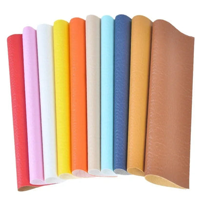 Litchi Pattern Leather Fabric Upholstery Per Meter for Car Interior Bag Chairs Diy Sewing Waterproof Wearable Soft Cloth Plain