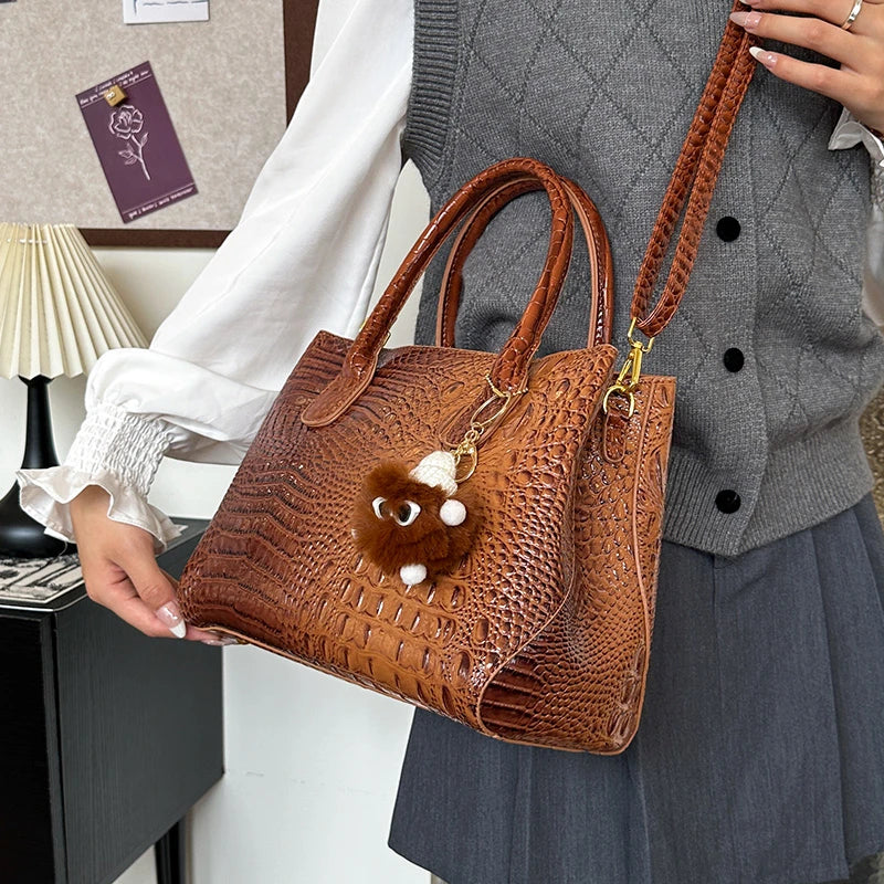 Ladies Quality Leather Shoulder Bags for Women 2026 Luxury Designer Handbags Classic Female Commute Fashion Large Capacity Tote