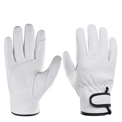 Work gloves sheepskin leather workers work welding safety  garden sports motorcycle driver wear-resistant