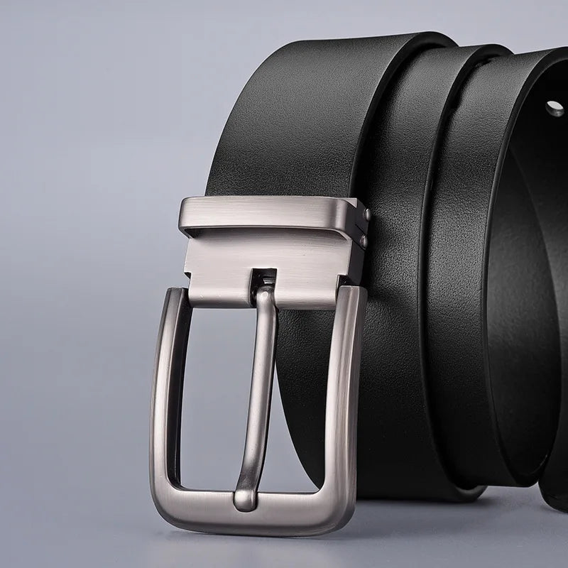 120 130 140cm Synthetic Leather Men's Belt Fashion Alloy Pin Buckle Adult Luxury Brand Jeans Business Waist Male Strap Brand
