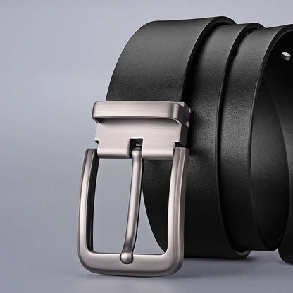 120 130 140cm Synthetic Leather Men's Belt Fashion Alloy Pin Buckle Adult Luxury Brand Jeans Business Waist Male Strap Brand