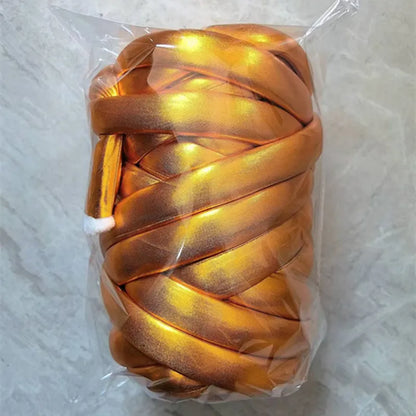 500g Thick Super Bulky Chunky Imitation Metal Leather Yarn for DIY Knitting Crocheting Thread Yarn for Handmade Bags Shoes Craft