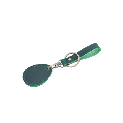 Leather Access Card Case Anti-lost Anti-fall Keychain Accessories, Leather Keychain Holder with Key Chain Ring