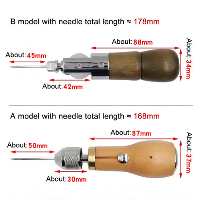 Leather Sewing Awl Thread Kit Hand Sewing Machine Speedy Lock Stitcher Thread Needles DIY Craft Shoemaker Canvas Repair Tool