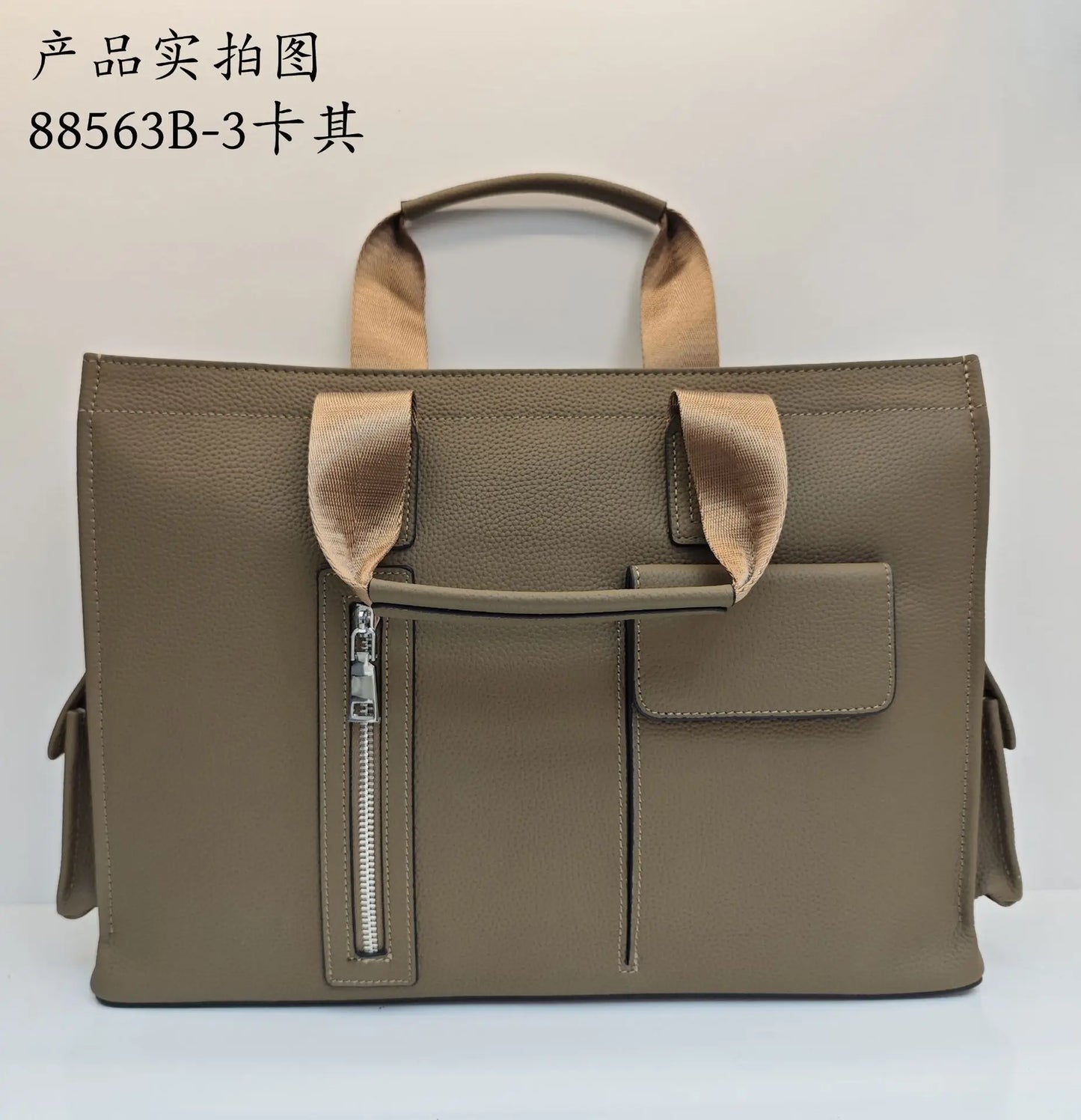 Genuine Messenger Bag Men Leather Handbag Large Capacity Business Commuter Handheld Cowhide Laptop Document Bag Men's Briefcase