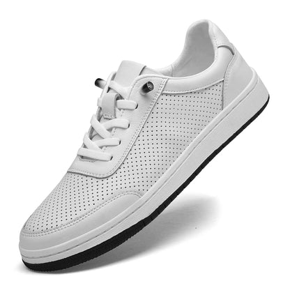 Fashion Brand Men's Sports Leisure Shoes Summer Breathable Men's Genuine Leather Shoes Office Business Formal Shoes Thick Sole