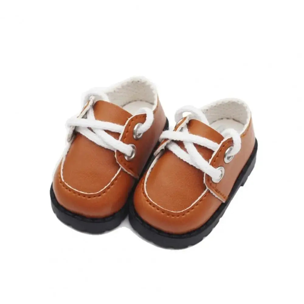 Accessories PU Leather PU Leather Shoes Lightweight Shoes Miniature Shoes 1 Pair Mini Dress Up Shoes Gifts