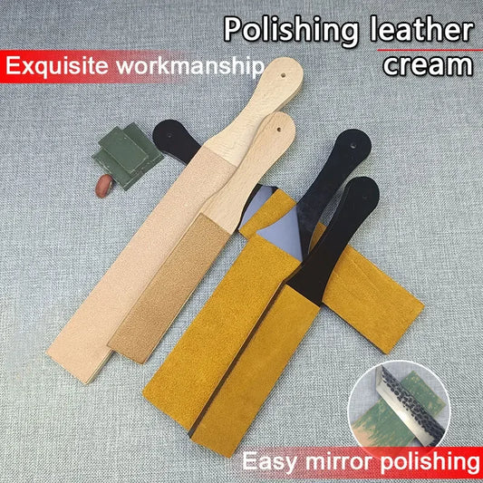 Leather for Knife Sharpening with Polishing Compound - Double Sided Stropping Leather : Knife for Wood Carving and Woodworking.