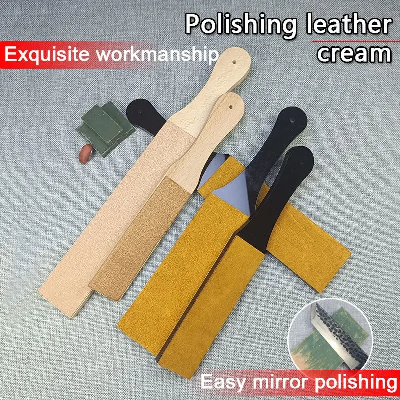 Leather for Knife Sharpening with Polishing Compound - Double Sided Stropping Leather : Knife for Wood Carving and Woodworking.