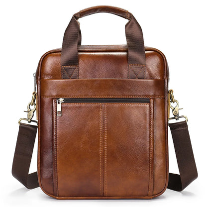 Men's Shoulder Bags Genuine Leather Crossbody Messenger Bag for 13.3 Inch Laptop Briefcase Leather Man Handbags 8577