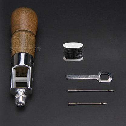Leather Sewing Awl Thread Kit Hand Sewing Machine Speedy Lock Stitcher Thread Needles DIY Craft Shoemaker Canvas Repair Tool