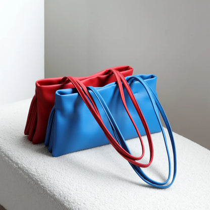Women's Bag 2026 Summer New Style Simple Style Soft Real Leather Organ Underarm Bag Shoulder Bag