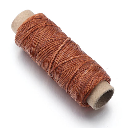 50yards/lot Polyester Flat Waxed Thread 150D 1mm Leather Sewing String Cord For Leathercraft Bookbinding Hand Stitching Thread