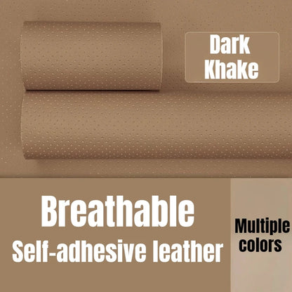 Self-Adhesive Faux Leather Repair Patch Perforated Breathable Material for Sofa,Car Seat,Furniture Interior Repairs Leather Tape