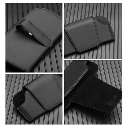 SEAMETAL Car Glasses Case Premium Suede/Leatherette Auto Sun Visor Glasses Holder Sunglasses Protective Case for Car Accessories