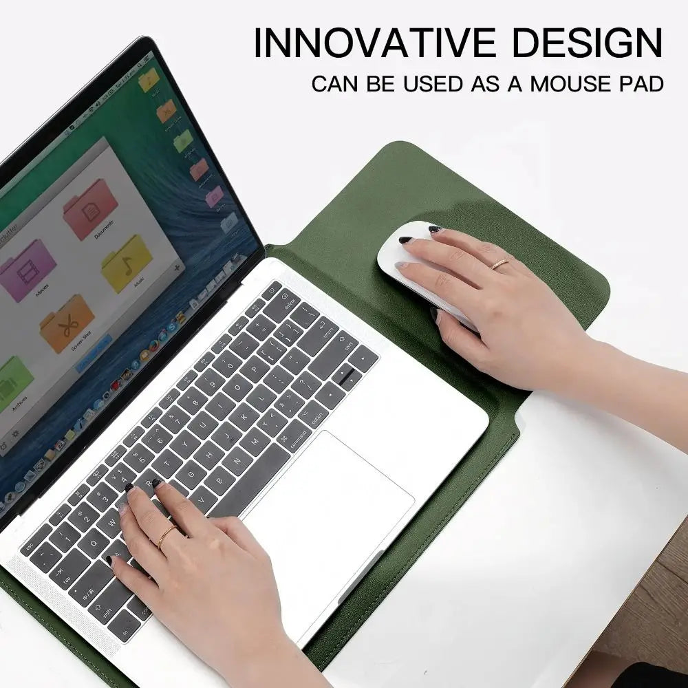 11 13 14 15 inch Laptop Sleeve Case Shockproof Ultra Thin PU Leather Ultrabook Cover Notebook Bag Protective Pouch