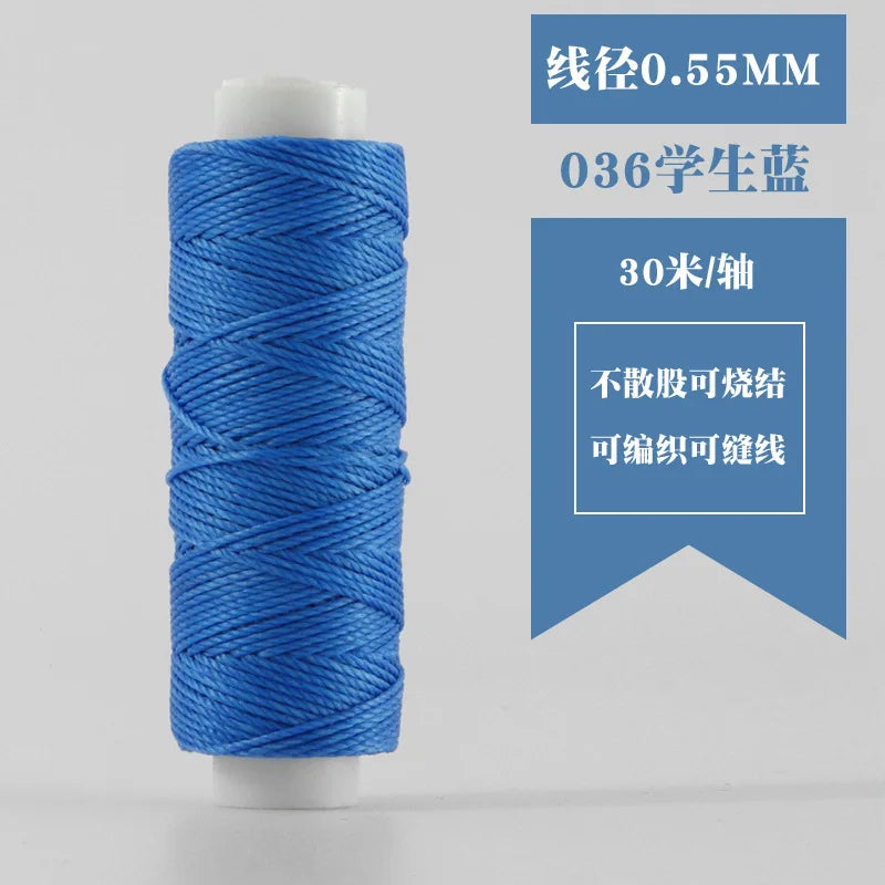 0.55mm Leather Waxed Sewing Thread For Hand Stitching Leather Cord DIY Bracelet Jewelry Making Round Waxed Line