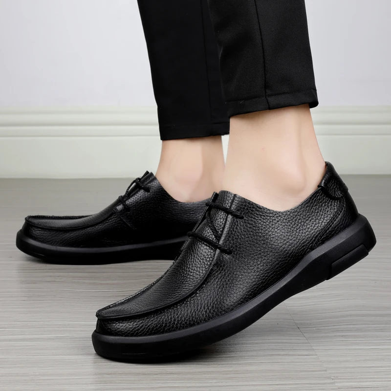 Casual Leather Shoes Men Loafers Trend Brand Business Shoes Autumn Slip on Flat Man Sneakes Comfortable Moccasins Zapatos Hombre