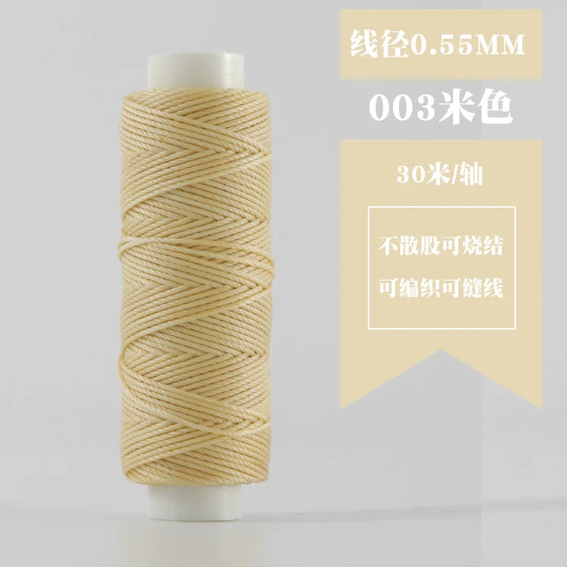 0.55mm Leather Waxed Sewing Thread For Hand Stitching Leather Cord DIY Bracelet Jewelry Making Round Waxed Line