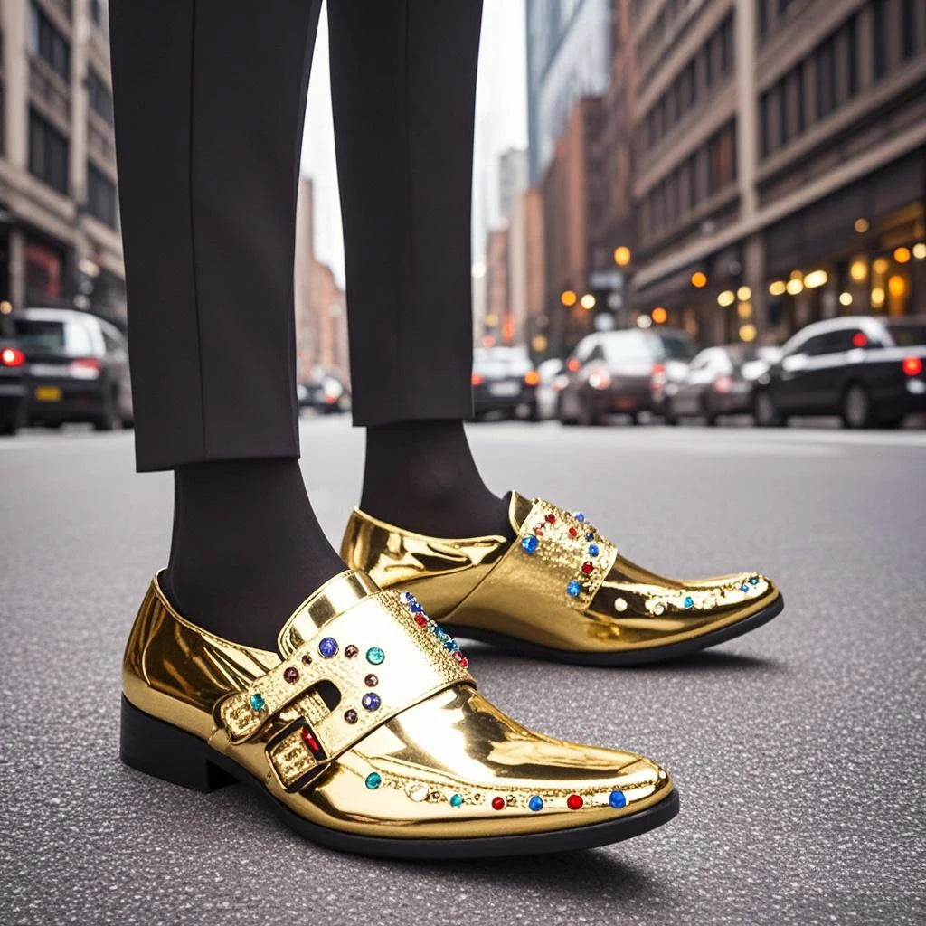 Summer Leather Shoes Men's Pointed Toe Youth Business Men's Shoes Spring and Summer New Men's British Casual Shoes
