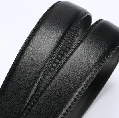 3.5cm Men's Automatic Buckle Belt Business Casual Men's Leather Belt High Quality Suit Pants Belt No Buckle